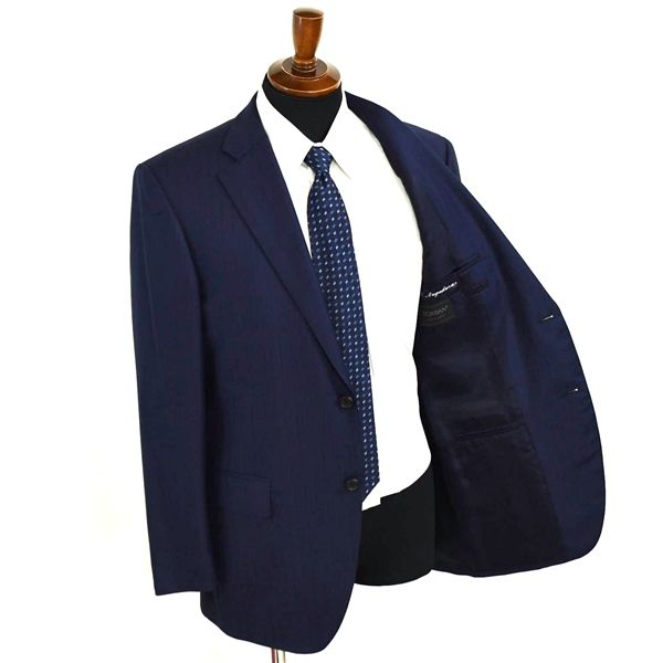 ダーバン 伊製 ロロピアーナ生地 2つボタン シングルスーツ L AB6