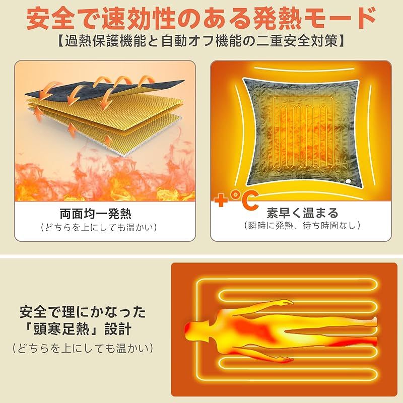 chuqisheji 25年冬の 電気毛布 掛け敷き兼用 洗える 加厚フランネル PSE認証済み 8段階調節 5分急速発熱 洗濯機対応 毛玉なし 肌触りなめらか 全面均一発熱 大型デジタル画面 タイマー機能 防ダニ 省エネ 冬ギフト 敷き布団対応 160 1 キッチン 住宅設備 DIY 工具