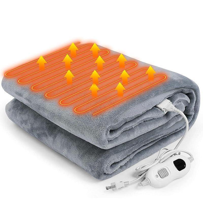 Favoreal 電気毛布 掛け敷き兼用 145 80 cm 省エネ 速暖 厚手 起毛フランネル 電気ブランケット ひざ掛け 6段階温度調節 9段階タイマー機能 敷き 膝掛け 冬用 ふわふわ 毛布 自動オフ機能 過熱保護 洗える 冷え予防 防寒対策 暖房器具 キ