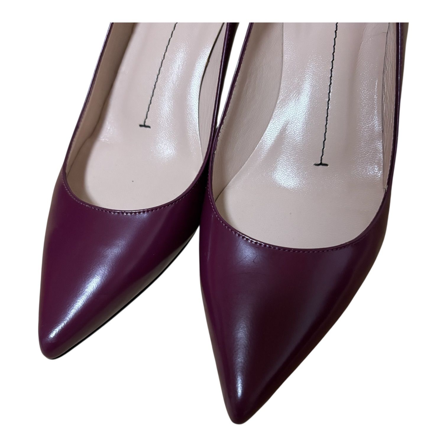 ZK36 FURLA フルラ レザー パンプス ポインテッドトゥ ハイヒール