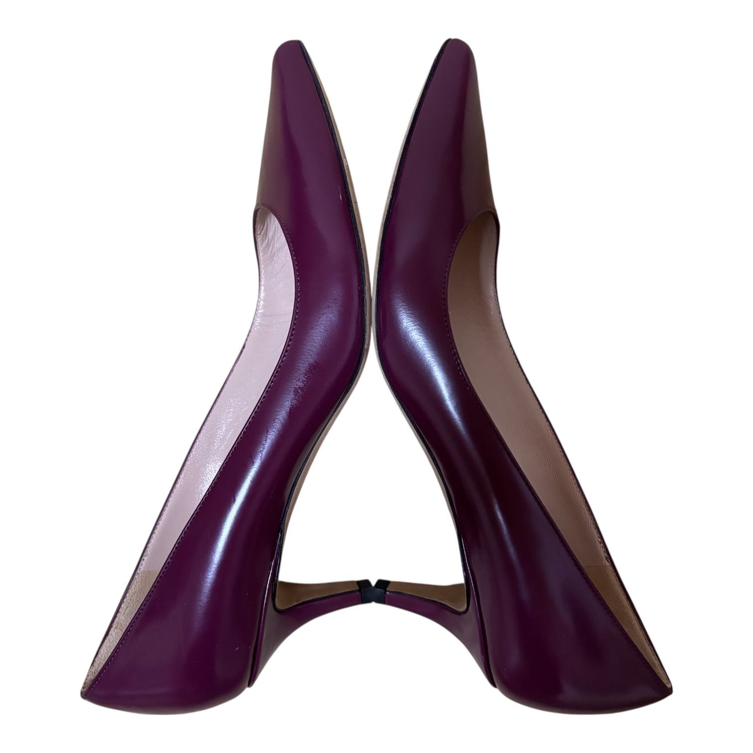 ZK36 FURLA フルラ レザー パンプス ポインテッドトゥ ハイヒール