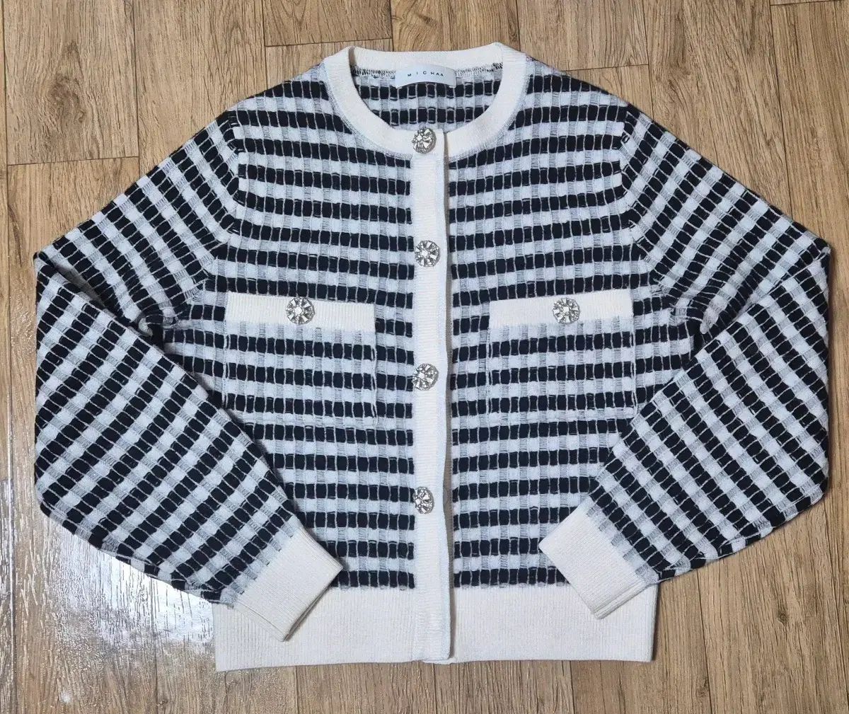 22 FW MISSHA ミシャ ツイード ニット カーディガン サイズ 55