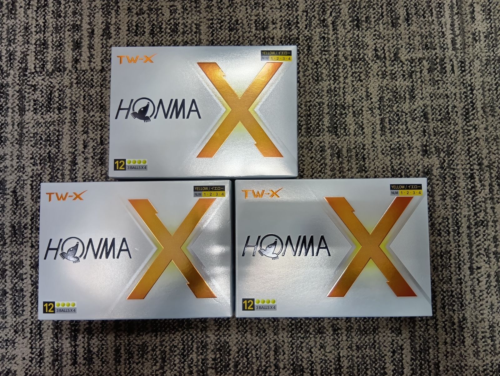 Ball【3ダースセット】本間ゴルフ ホンマ HONMA 2024 TW-X （イエロー