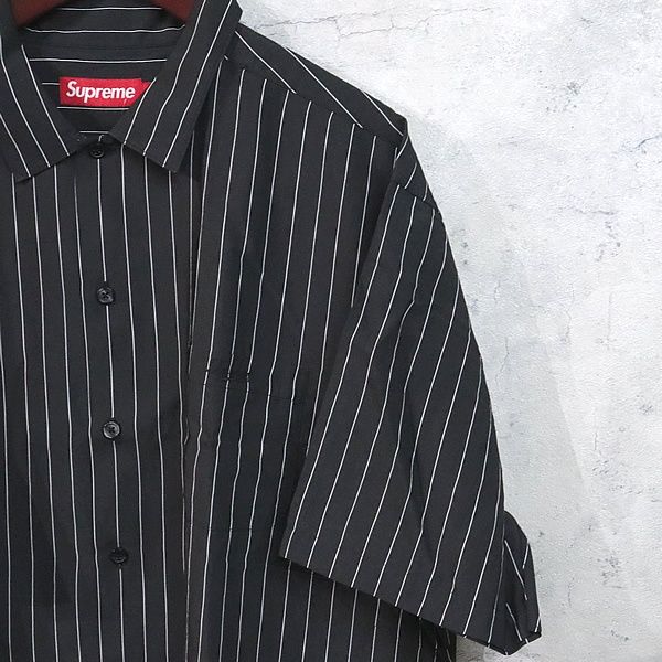 広尾店】極美品 シュプリーム Supreme ワークシャツ 半袖 ストライプ