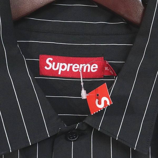 広尾店】極美品 シュプリーム Supreme ワークシャツ 半袖 ストライプ