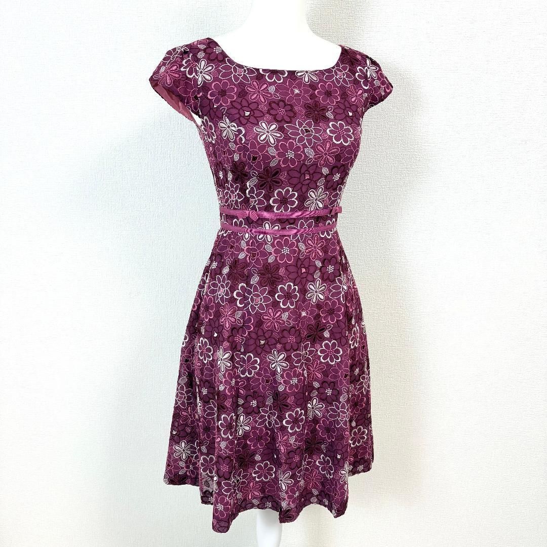 ウエストリボン半袖ワンピース 0