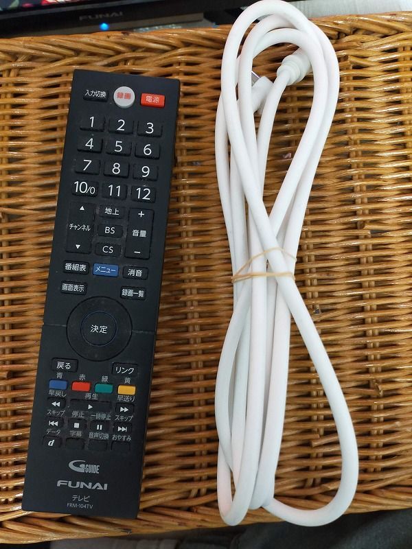 FUNAI 32 V型 液晶テレビ FL H 2010 2019年製 リモコン アンテナ付