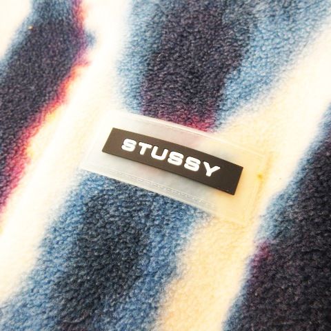 【中古】ステューシー ワンピース フリース ミモレ ロング 長袖 スタンドカラー ハーフジップ タイダイ 総柄 S 黄 ステューシー STUSSY ワンピース フリース ミモレ ロング 長袖