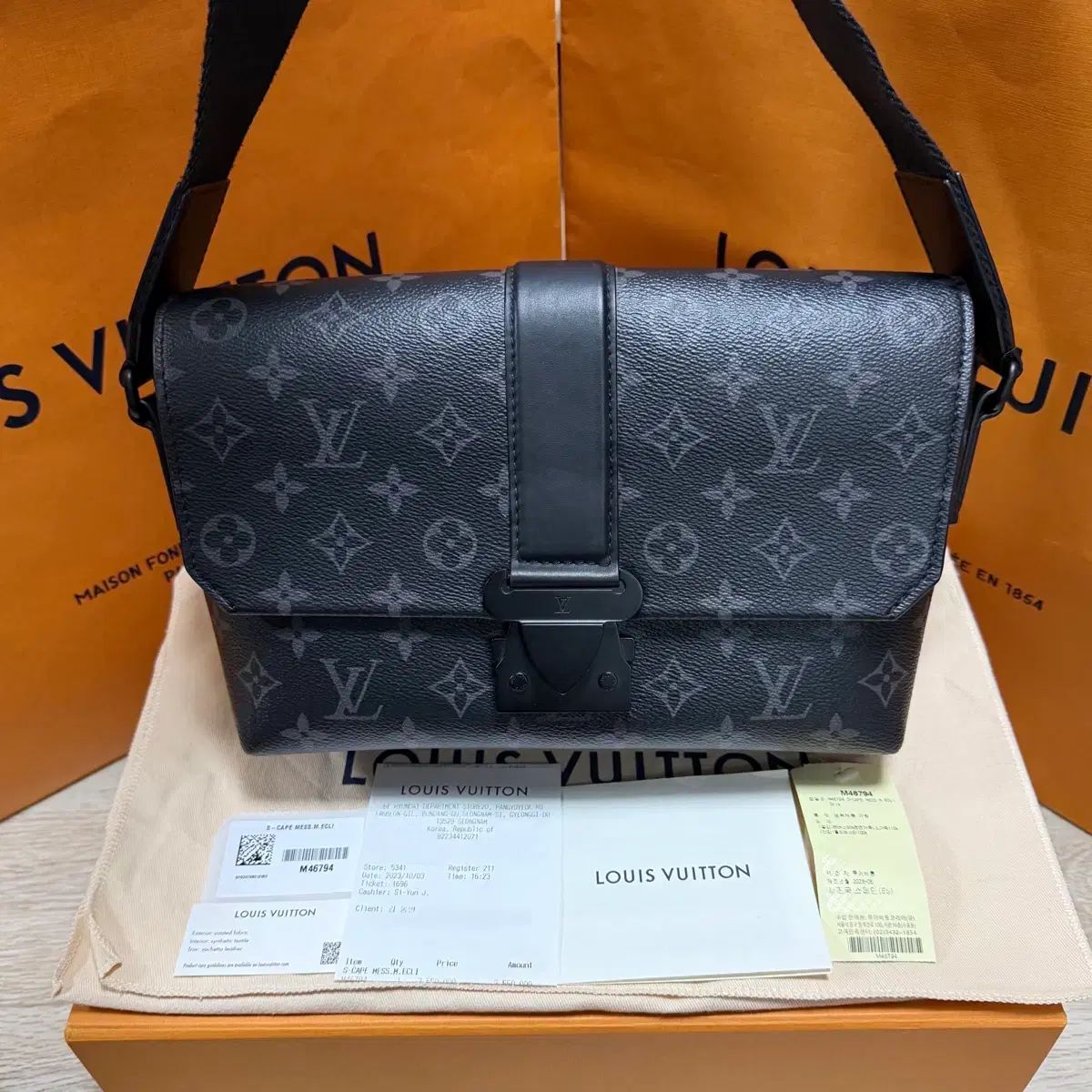 S 級 フルセット Louis Vuitton ケープ エクリプス メッセンジャーバッグ クロスバッグ