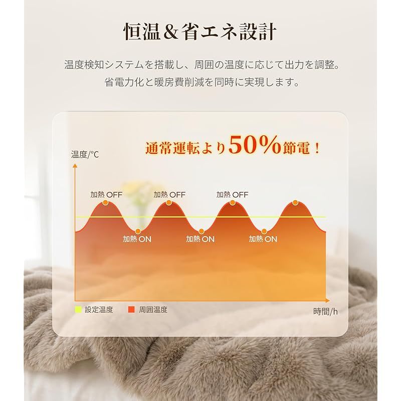 住宅設備 エペイオス(Epeios) 電気毛布 敷き 掛け 188x130cm 大判 節電 