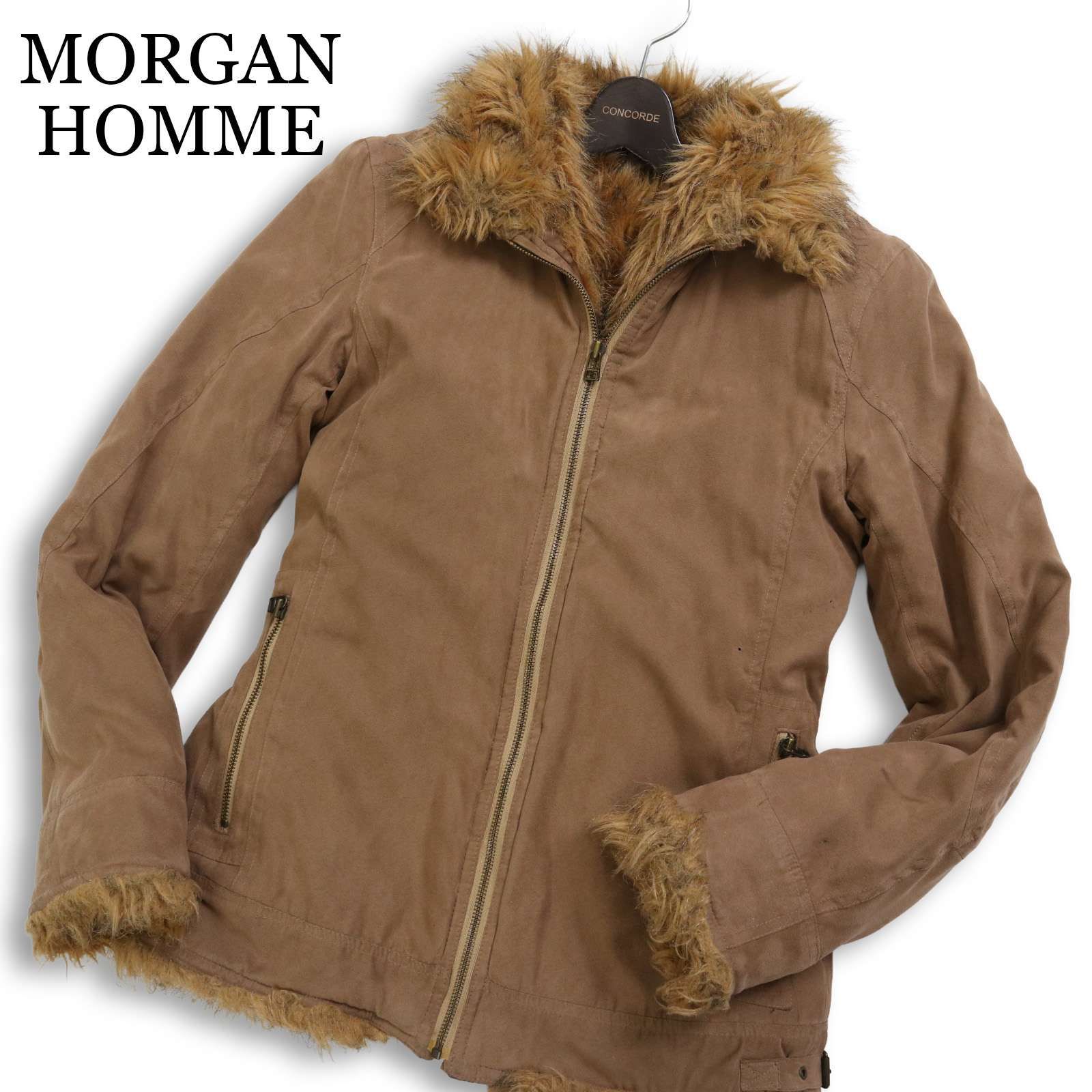 Y2K 00s☆ MORGAN HOMME モルガン オム 秋冬 裏地ファー☆ ムートン調