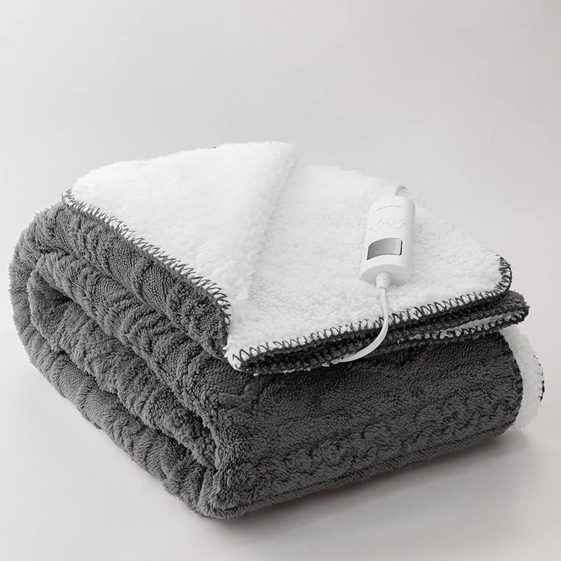 Phantoscope 電気毛布 掛け敷き兼用 188 X 130 cm 9段階温度調節 9段階タイマー機能 電気掛け毛布 自動電源オフ 過熱保護 電気ひざ掛け 防寒対策 ダニ退治 快眠暖房 電気掛毛布 PSE認証済み 軽量 洗える 電気ブランケット フランネル 1