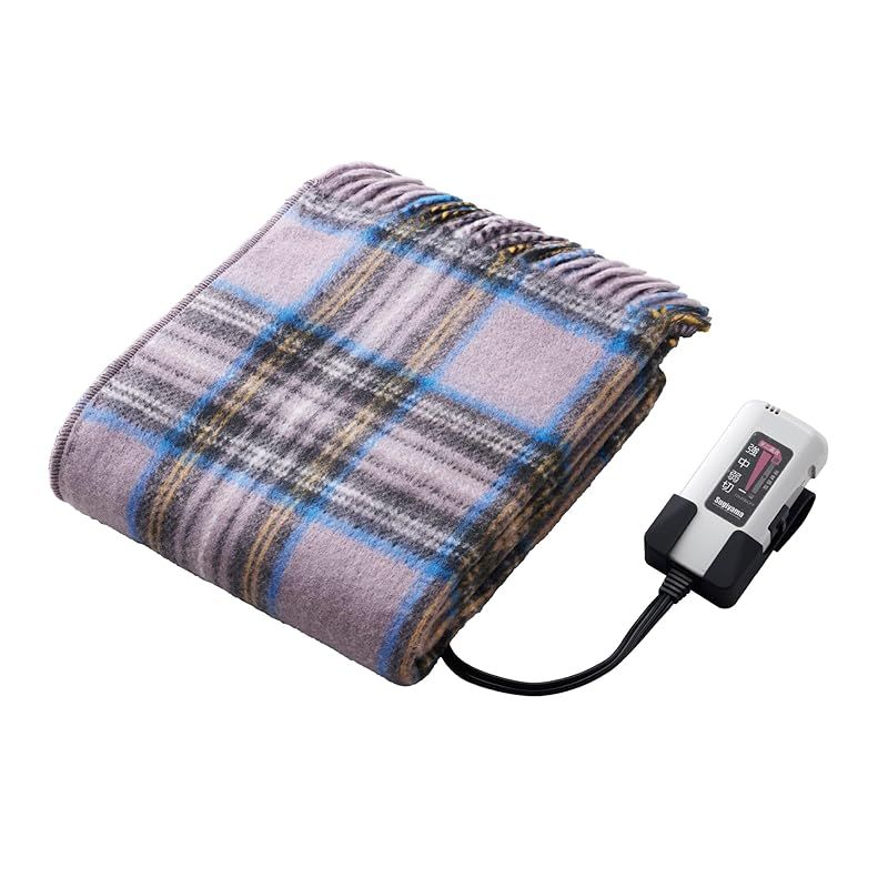 Sugiyama 新色 洗える 電気ひざ掛け 日本製 レギュラーサイズ 82 140 コントローラーホルダー付き 12時間自動オフタイマー RG ローズグレイ 1