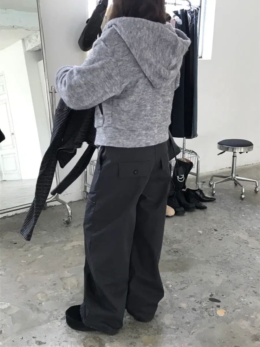 フリースパンツ チャコール