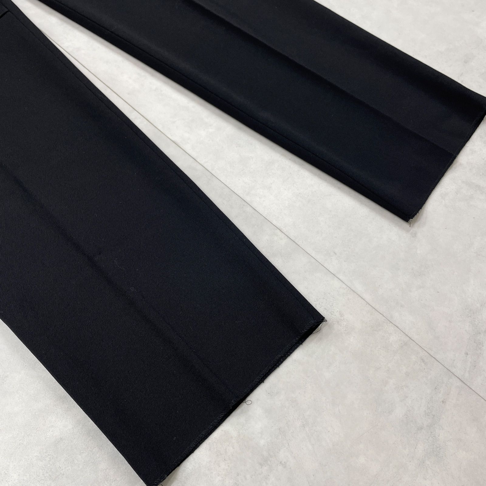  GUCCI グッチ トムフォード期 スラックス パンツ サイドアジャスター インプリーツ ウール ブラック イタリア製 レディース 40 スラックス パンツ