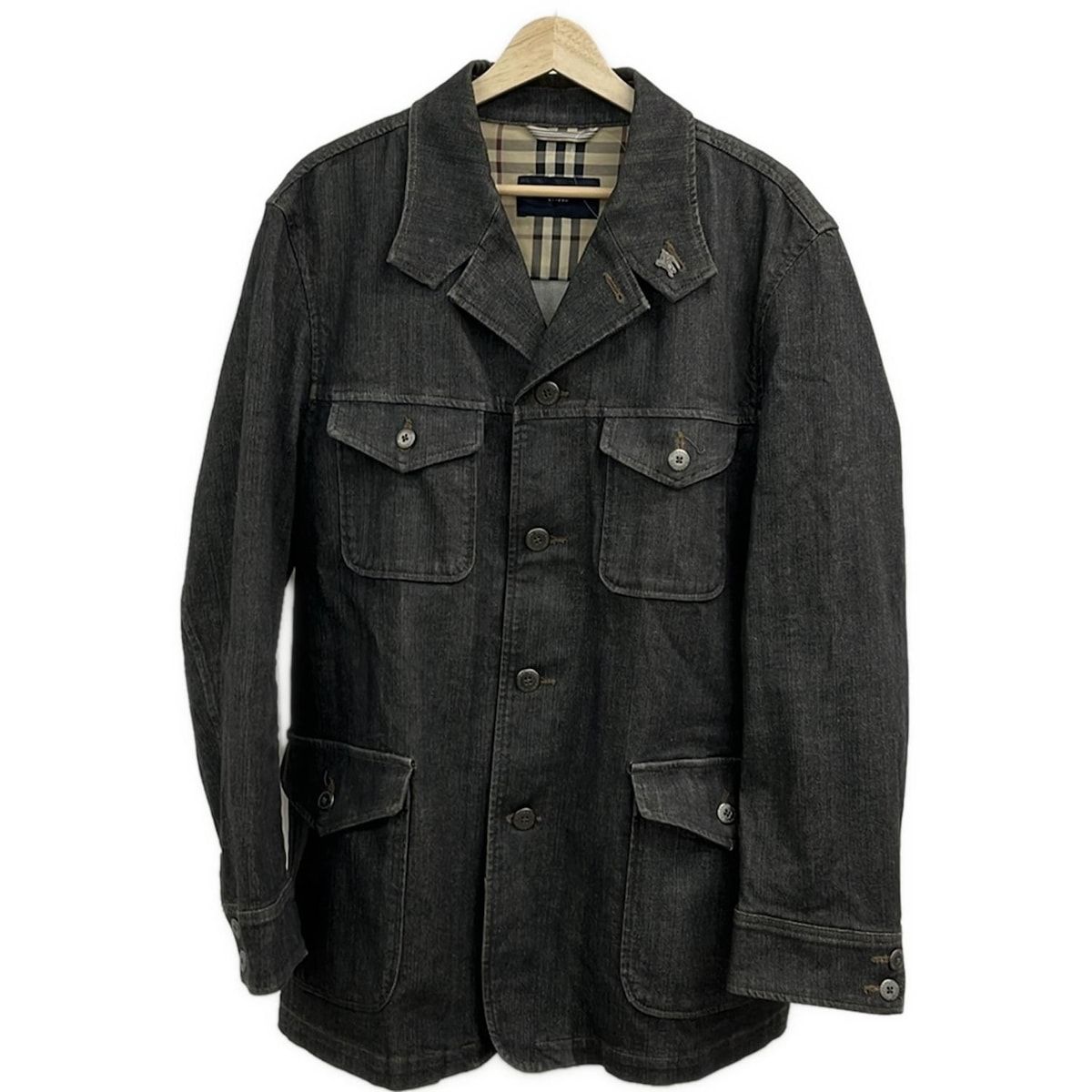 Burberry LONDON バーバリーロンドン ジャケット サイズLL メンズ ダークグレー 長袖 デニム 春 秋