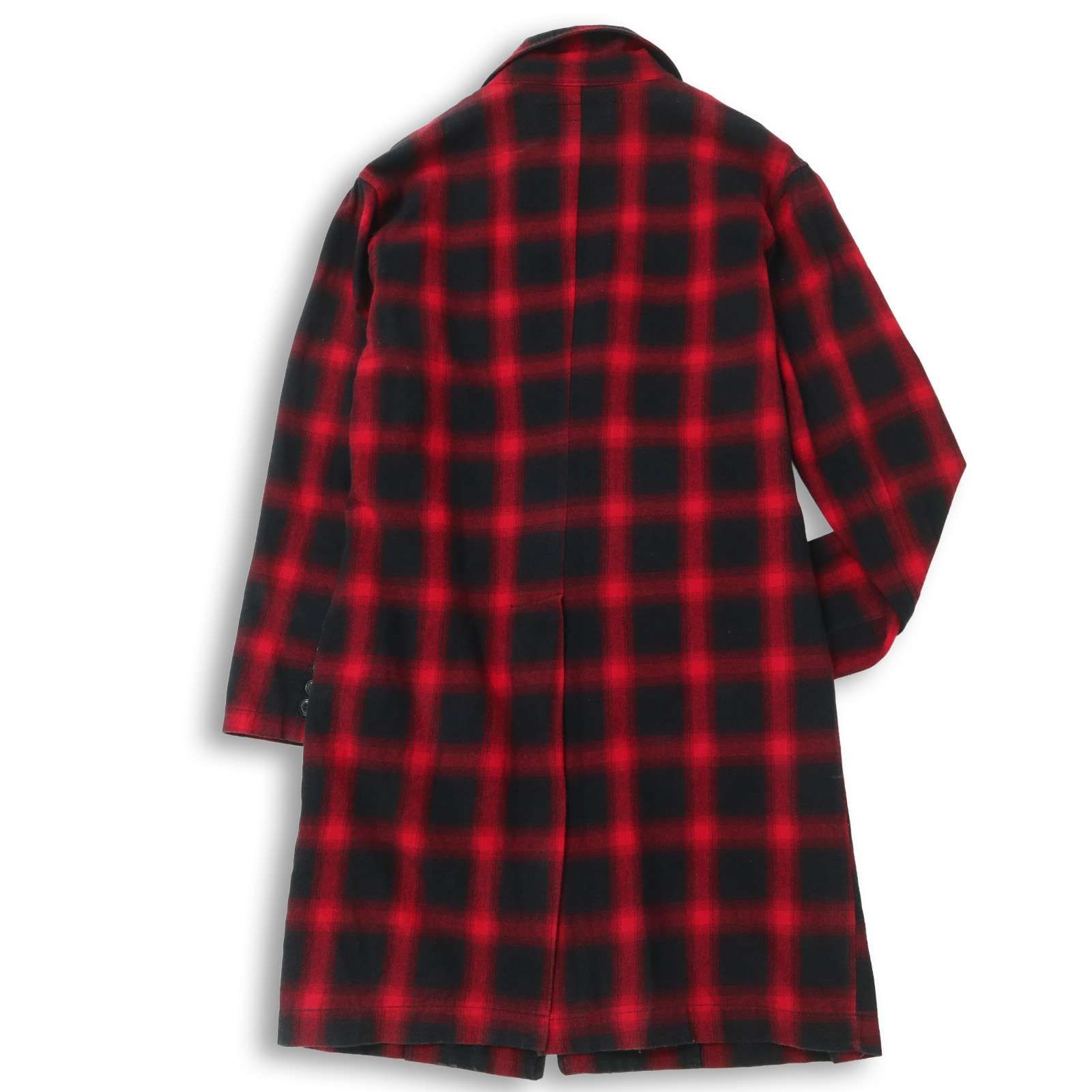 美品 JACKROSE ボルドー ウール チェスターコート ジャックローズ 44 Luv maison JACKROSE ジャックローズ 通年 オンブレーチェック
