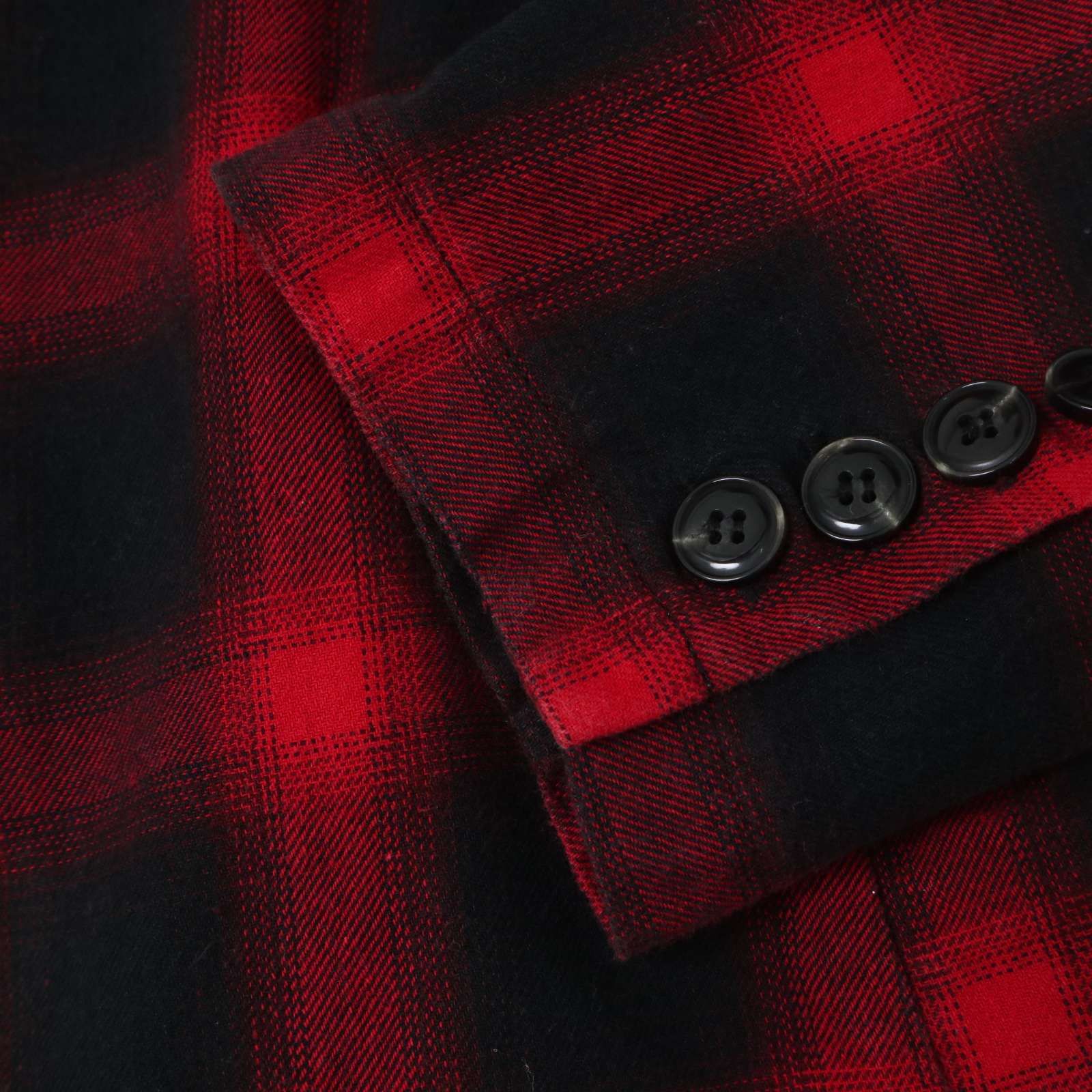 美品 JACKROSE ボルドー ウール チェスターコート ジャックローズ 44 Luv maison JACKROSE ジャックローズ 通年 オンブレーチェック