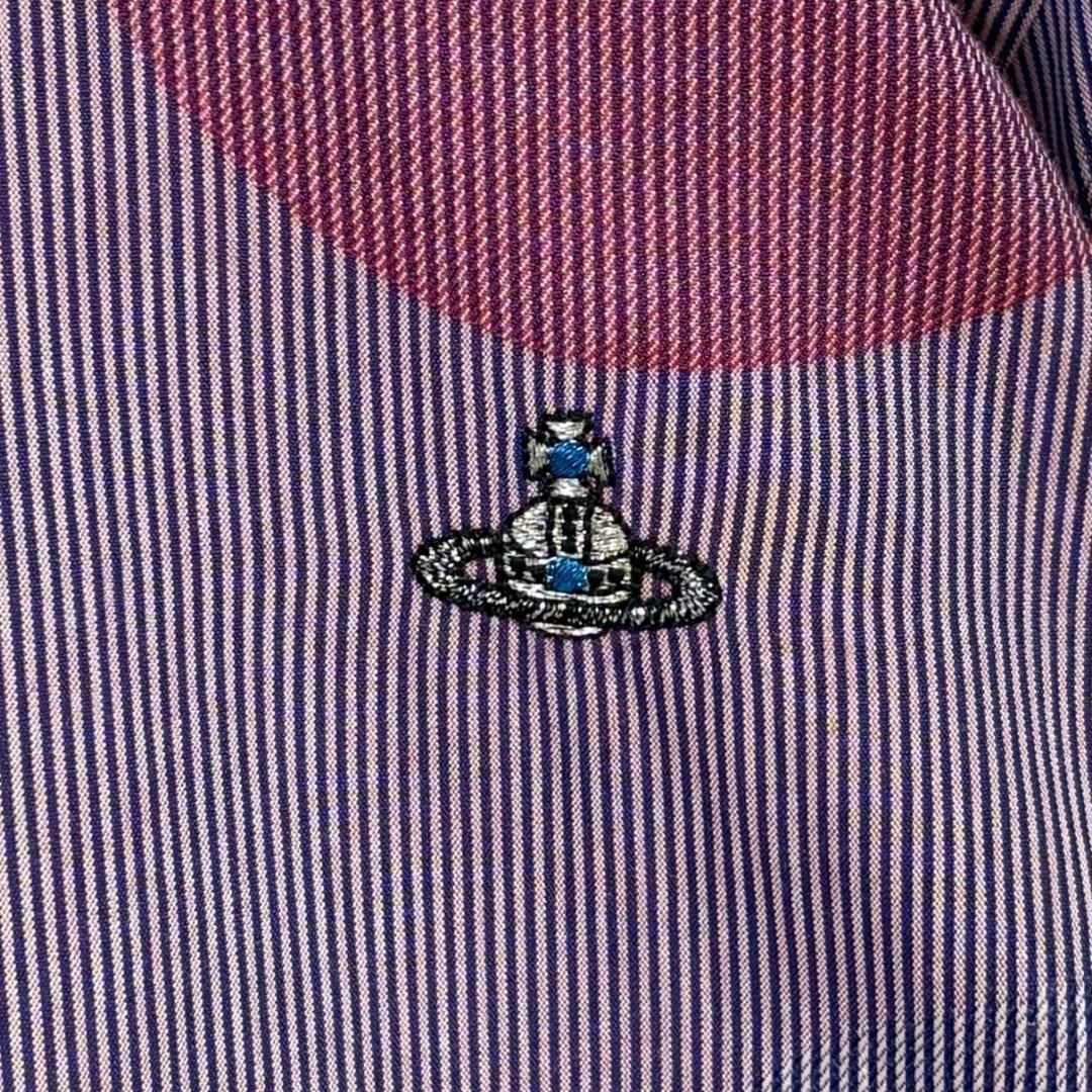 Vivienne Westwood MAN オーブロゴ長袖シャツ 48 赤 ストリート系 韓国風