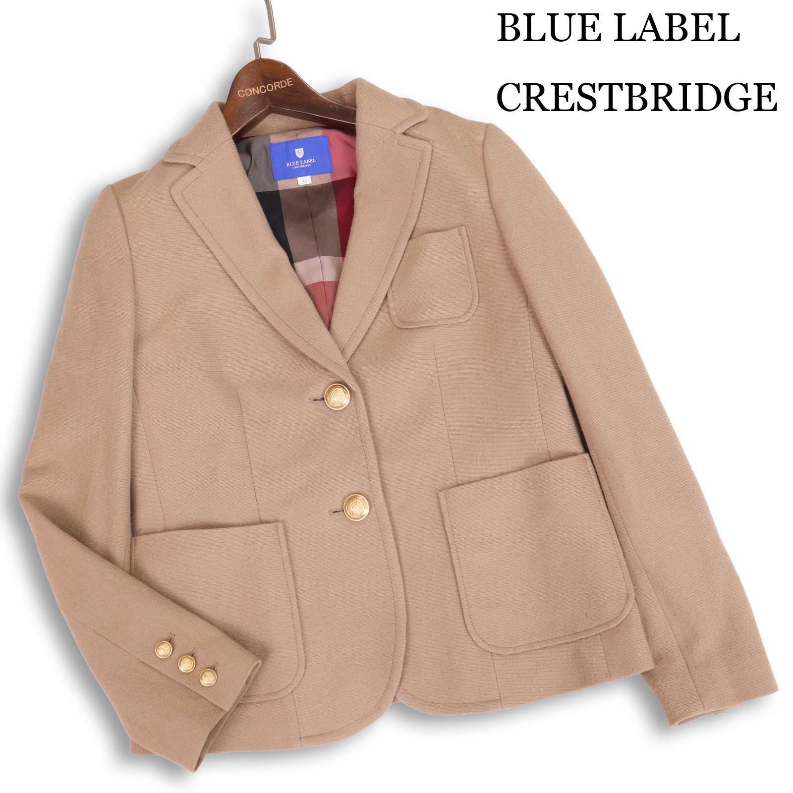 BLUE LABEL CRESTBRIDGE レザージャケット 38 BLUE LABEL CRESTBRIDGE ブルーレーベル クレストブリッジ 秋冬 金