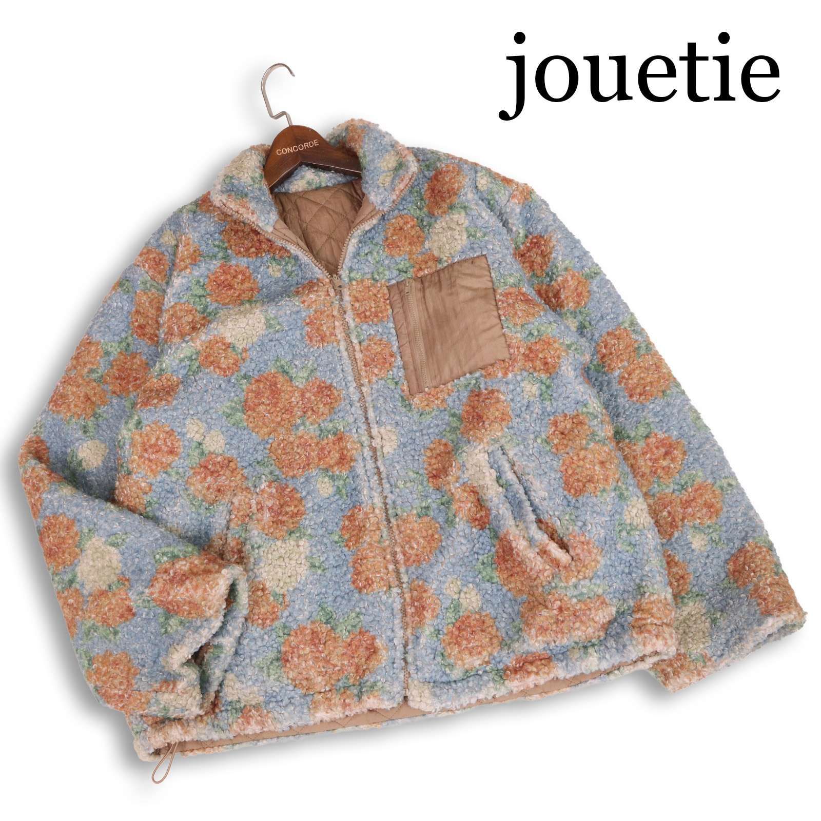 jouetie ジュエティ 秋冬 花柄♪ 2way リバーシブル ボア キルティング 