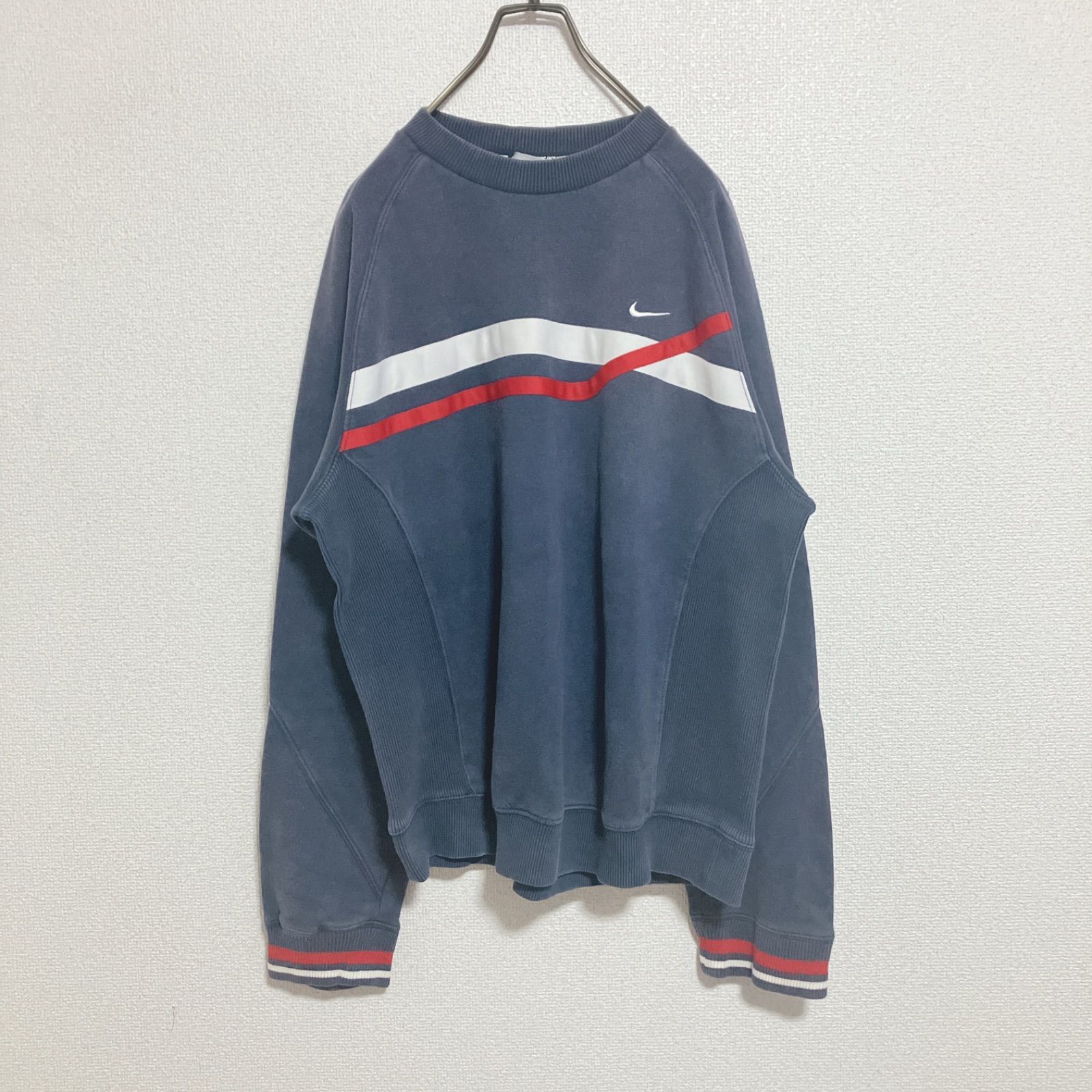 ロゴ刺繍】00s NIKE ナイキ スウェットトレーナー 紺 M - メルカリ