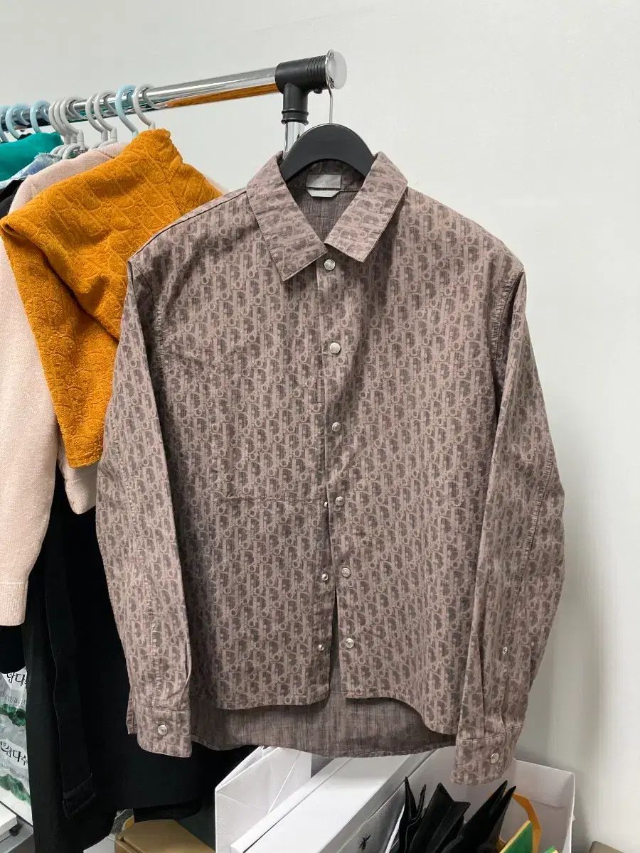 ディオール オブリーク カスリ デニム シャツ ジャケット 50