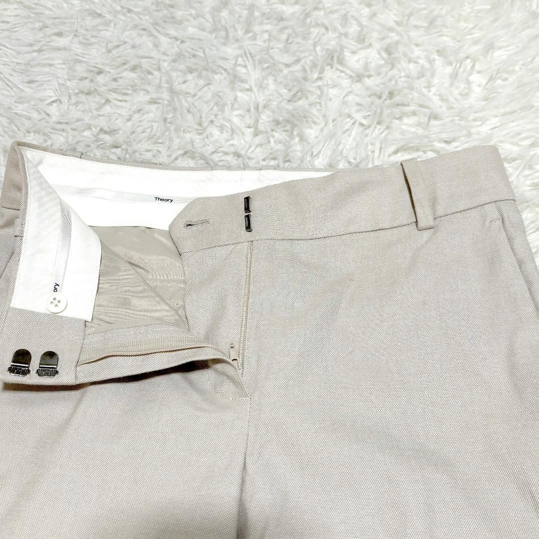  theory センタープレス クロップドスラックス XXO 薄ベージュ スラックス パンツ