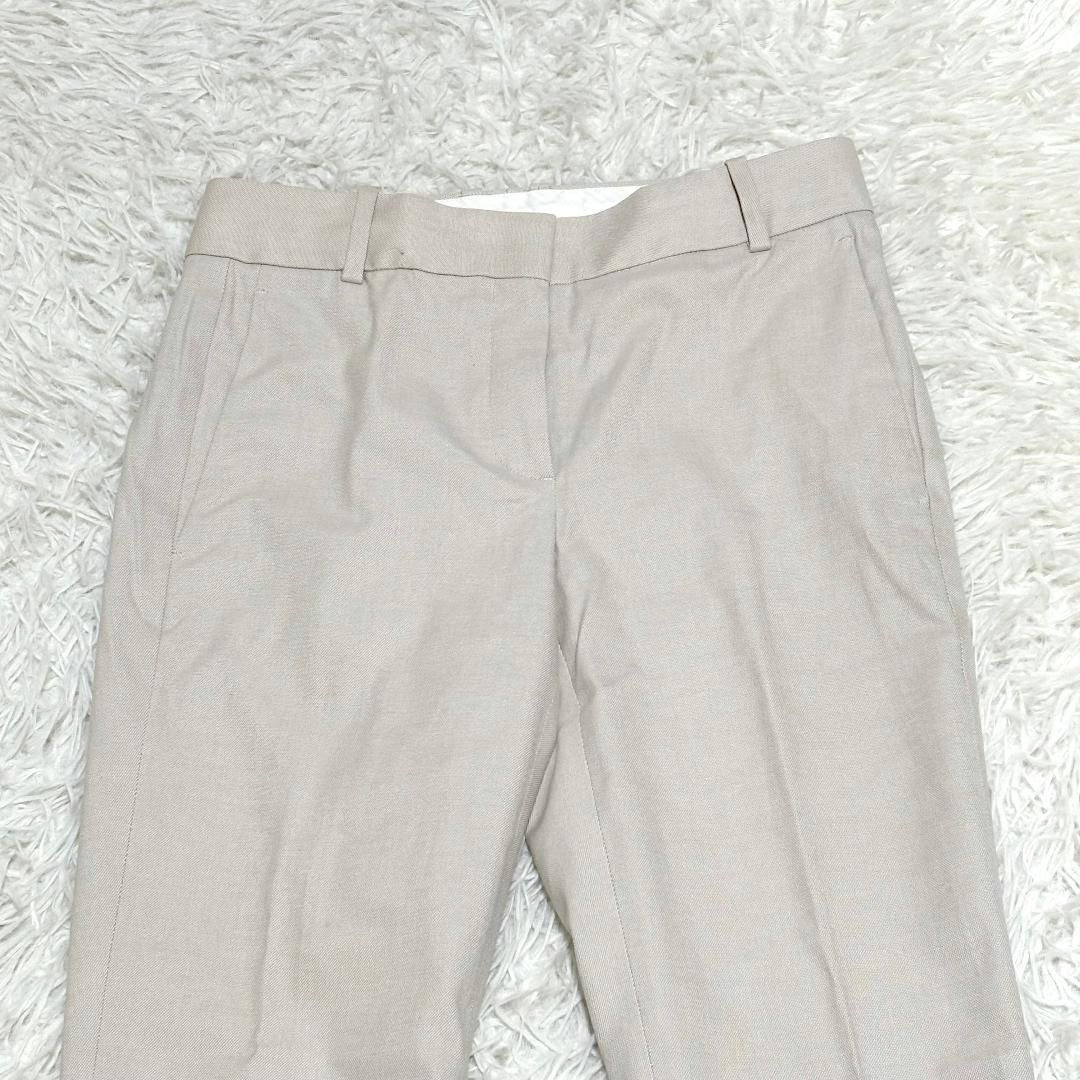 theory センタープレス クロップドスラックス XXO 薄ベージュ