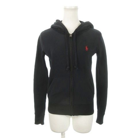 ポロ ラルフローレン POLO RALPH LAUREN ジップアップパーカー XS 黒