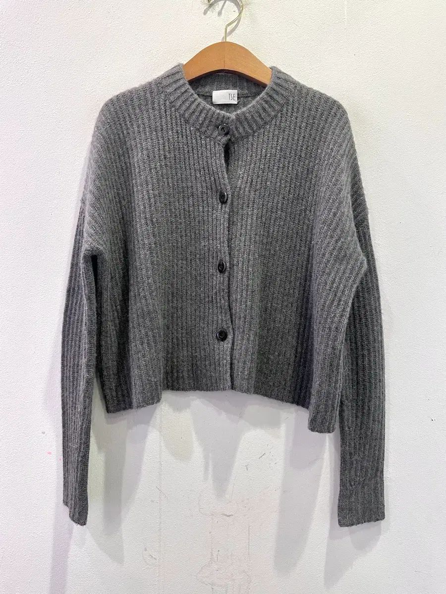 44 55 tse カシミア100 クロップド カーディガン