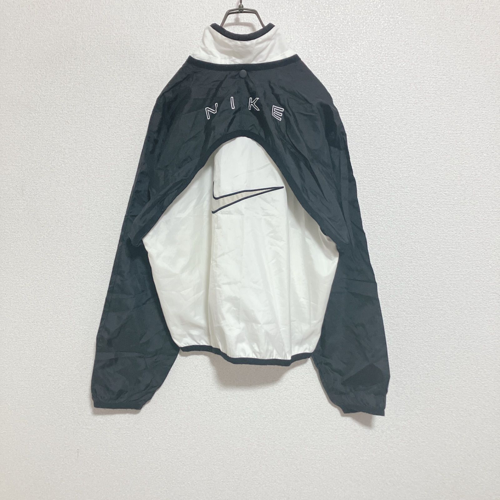 90s NIKE ナイキ ナイロンジャケット 銀タグ プルオーバー 黒 90's