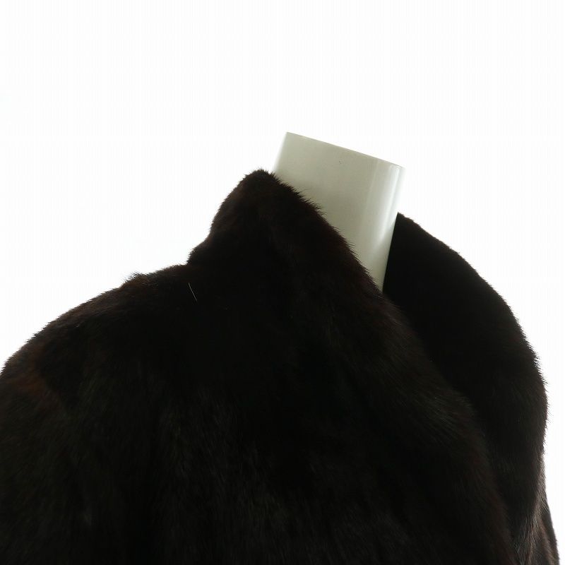 ノーブランド ファーコート アウター 毛皮 ミンク ミドル 肩パッド 11