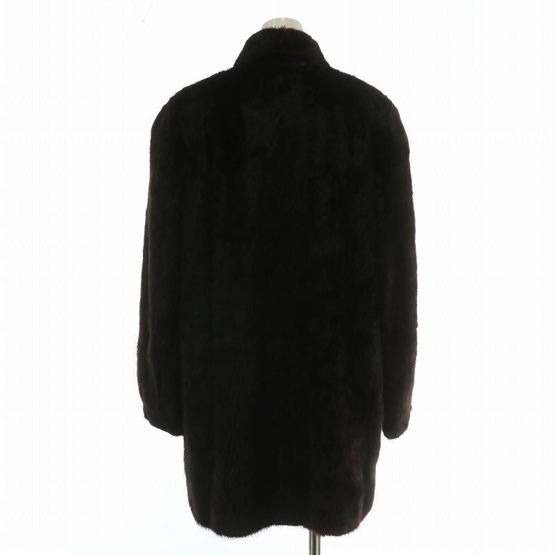 ノーブランド ファーコート アウター 毛皮 ミンク ミドル 肩パッド 11