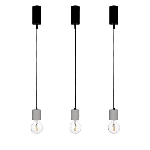 セメント 北欧 おしゃれ ペンダントライト 裸電球 E 26 ソケット LED対応 ダクトレール 引っ掛けシーリング 照明器具 ライティングレールタイプ p 5 adf 8164