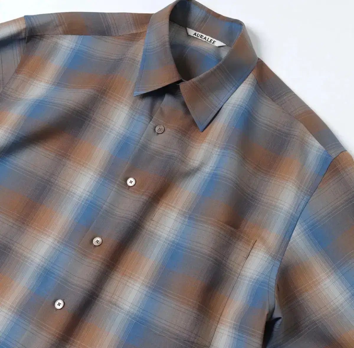 オーラリー 23 ss シャツ チェック柄