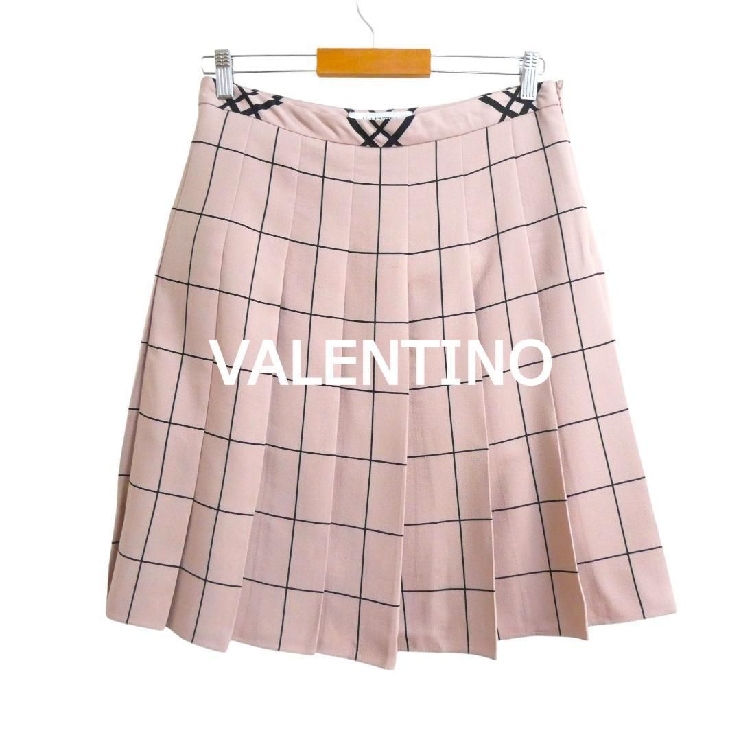 美品 VALENTINO ヴァレンティノ サイズ42 ウール×シルク 格子柄