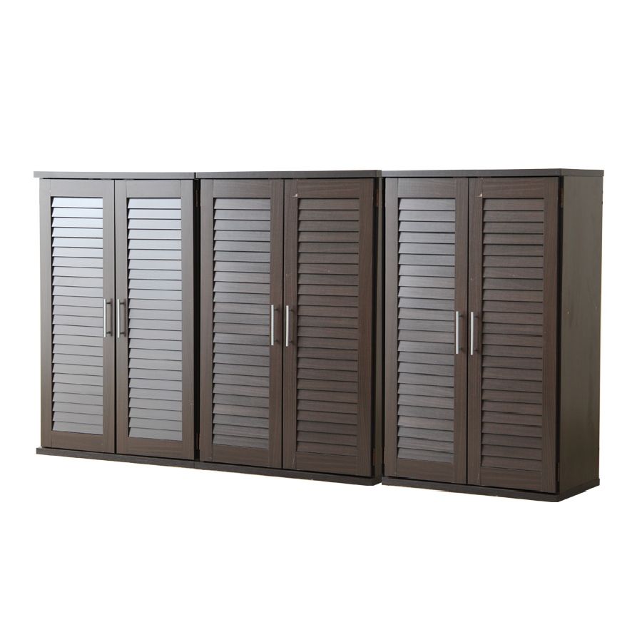 通気性抜群！ルーバー式シューズボックス【幅90cm】（下駄箱・玄関収納） 通気性抜群!ルーバー式シューズボックス【幅90cm】(下駄箱・玄関収納