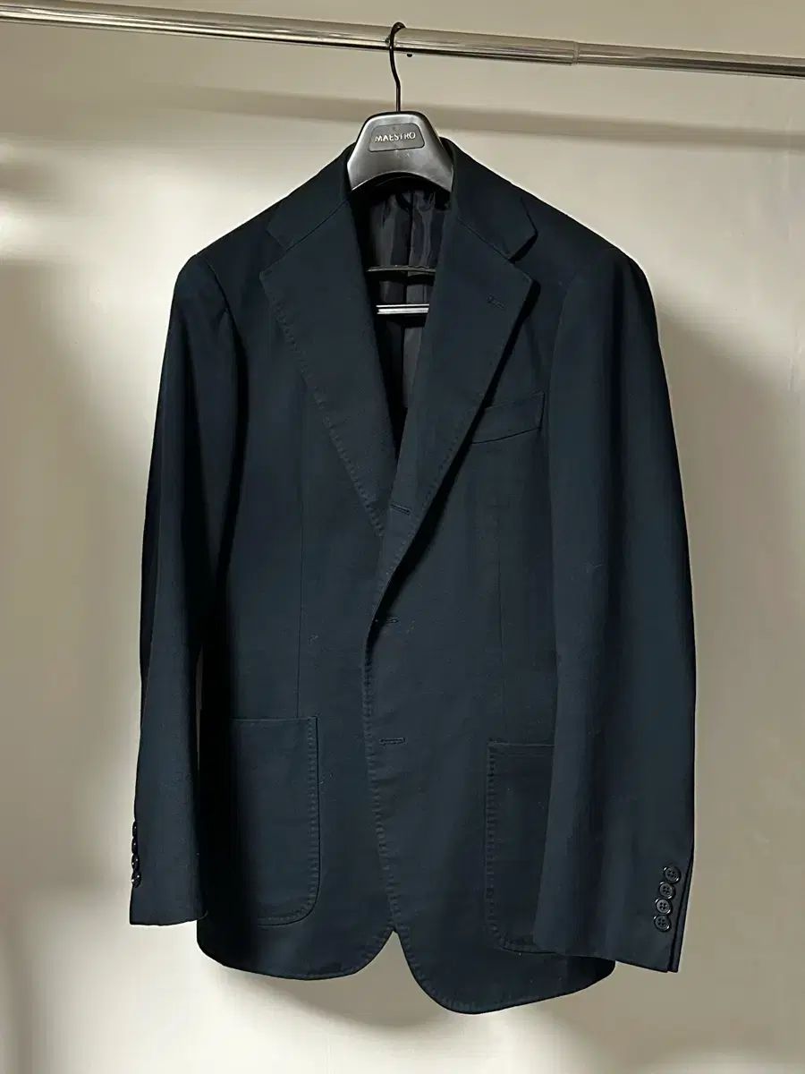 ラマルシェ SSCナポリ リングジャケット ダークネイビー コットン スーツ 48