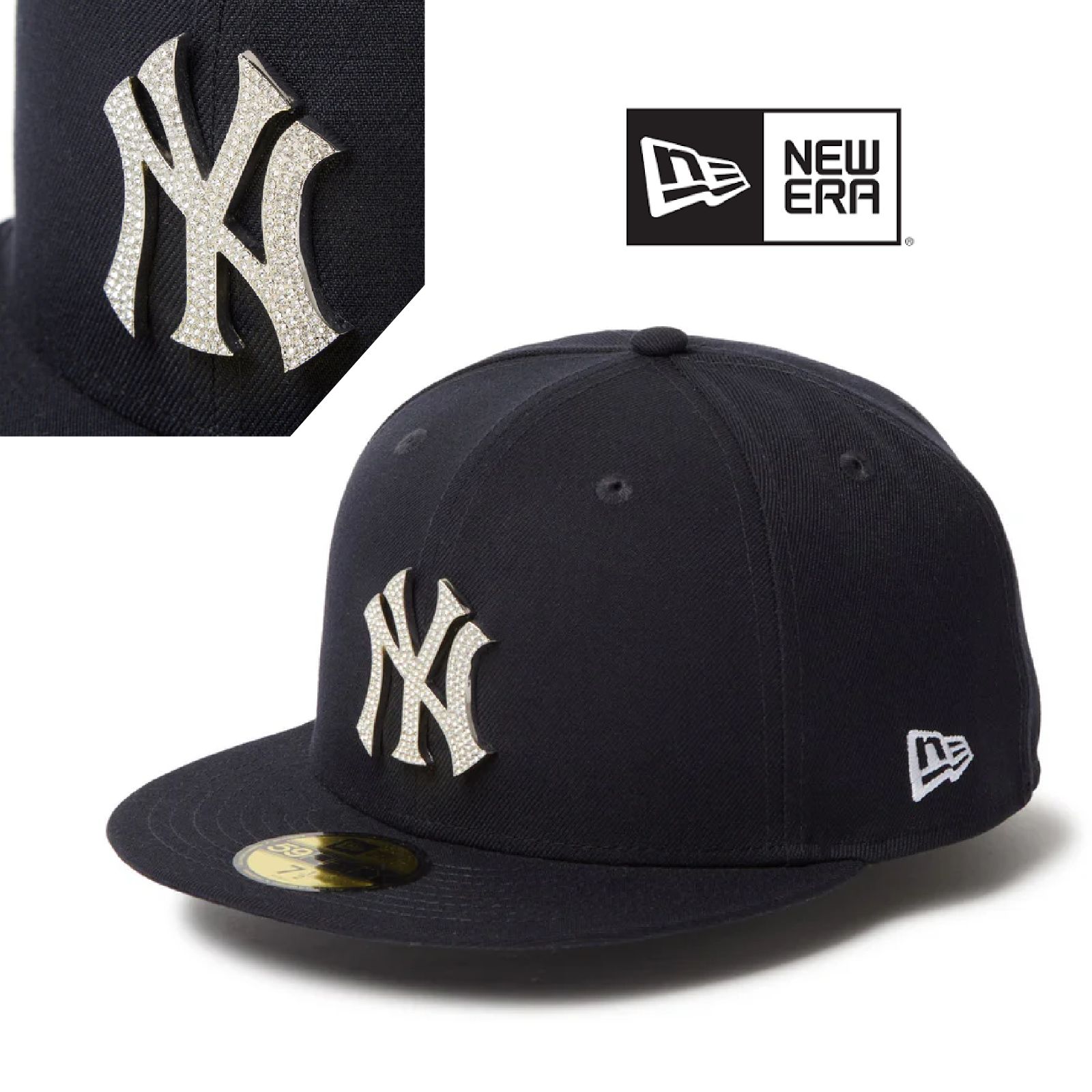 ニューエラ ジュエルキャップ 59fifty 新品] NEW ERA / ニューエラ 59FIFTY Rhinestone Badge ラインストーン