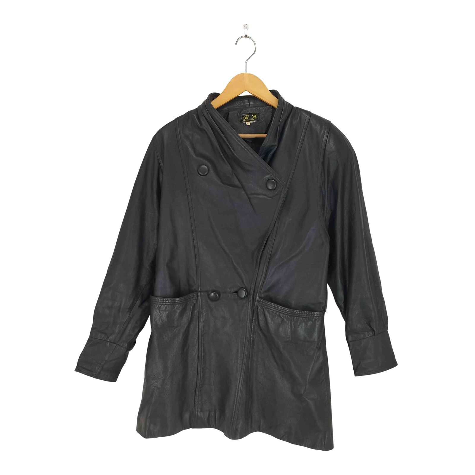 ユーズドフルギ USED古着 cow leather カウレザーデザインハーフコート