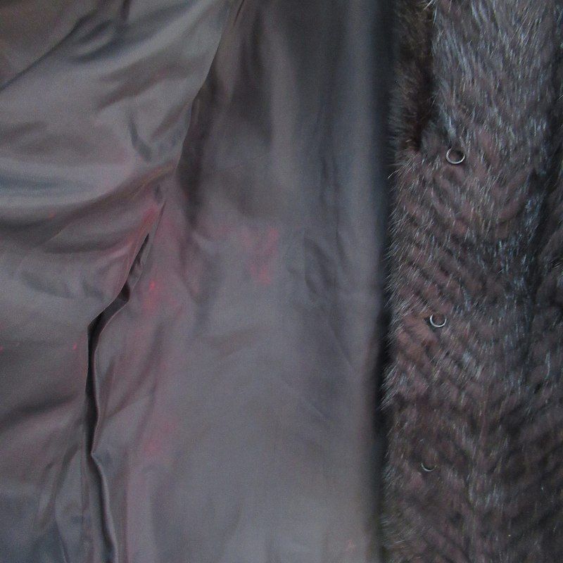 毛皮コート ファーコート ミンク ハーフ丈 黒 ブラック /SM20 □GY18