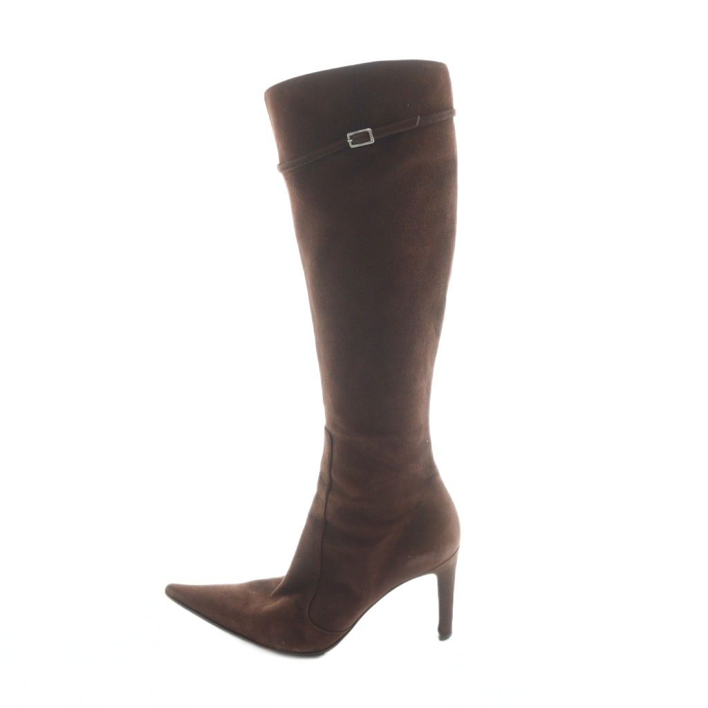 セルジオロッシ Sergio rossi ロングブーツ ポインテッドトゥ スエード