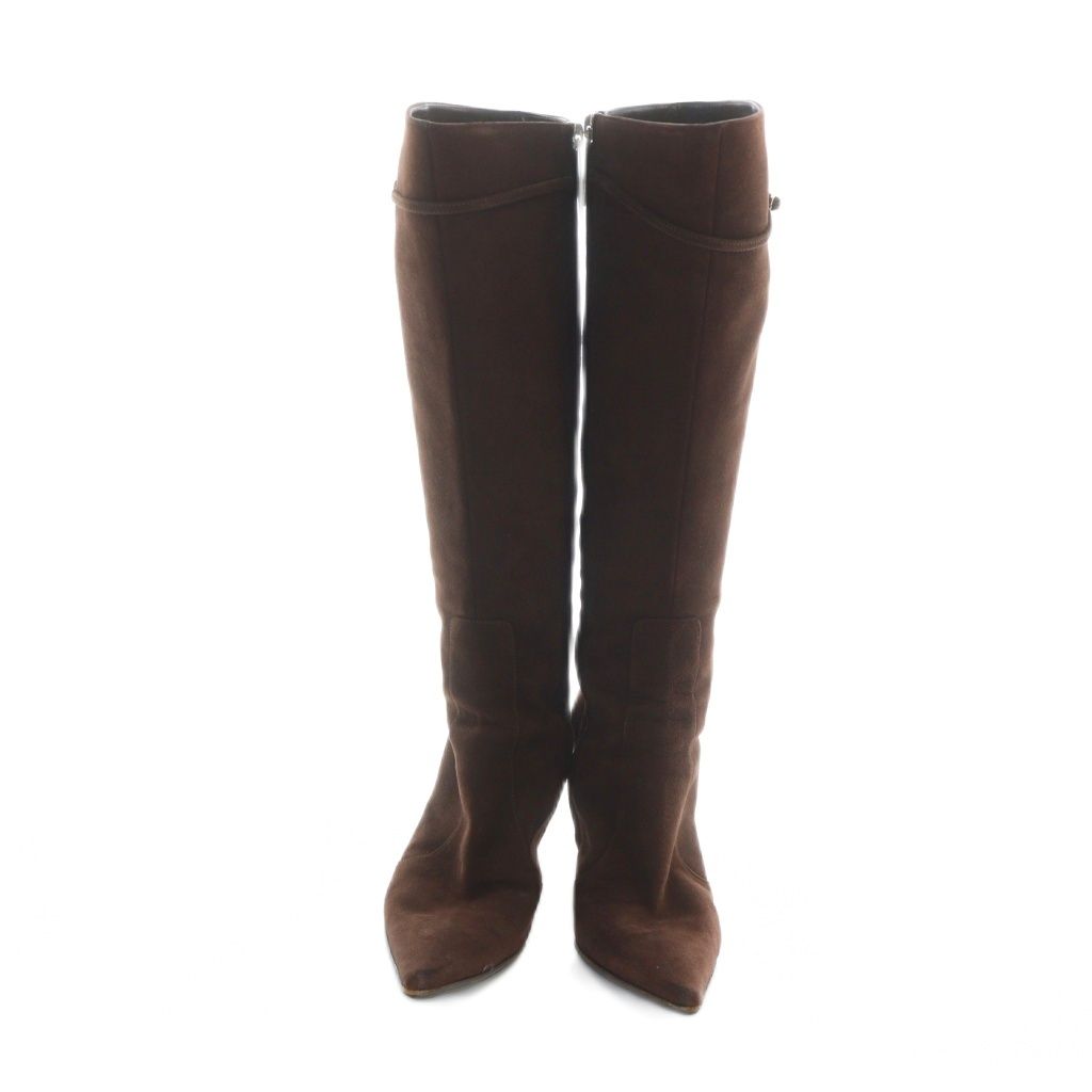 セルジオロッシ Sergio rossi ロングブーツ ポインテッドトゥ スエード