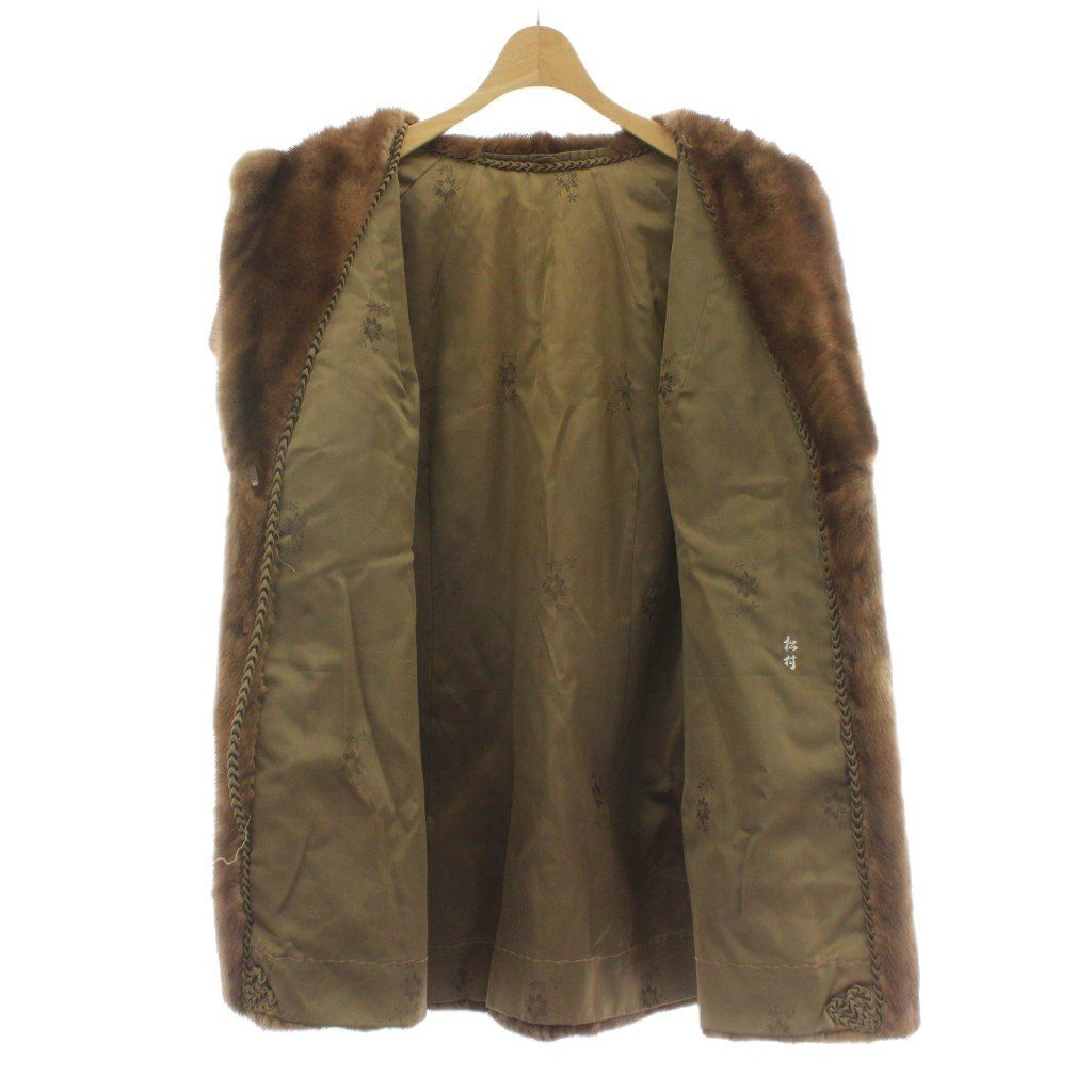 ノーブランド ファーコート ベスト アウター 毛皮 ミンク ミドル 15