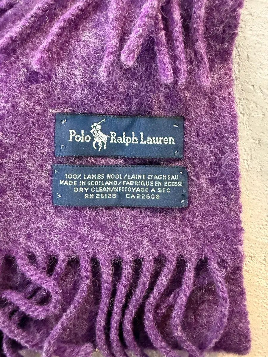  ポロラルフローレン ラムウール マフラー 紫 マフラー 小物