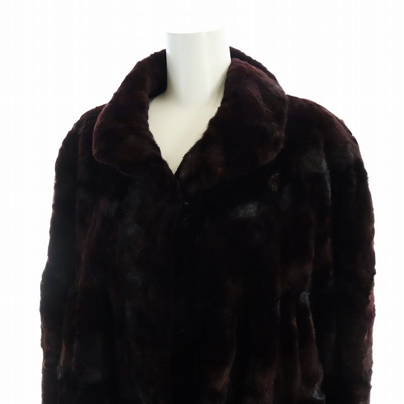 エンバ EMBA 毛皮コート シェアードミンクファー 長袖 ロング 総裏地