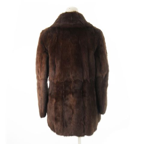 Broadway Fur ファーコート ミンク 毛皮 ミドル丈 ステンカラー 大きい