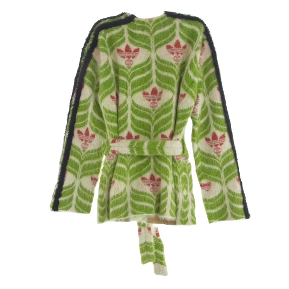 【新品未使用】グッチ アディダス カーディガン 717694 XKCQ6 GUCCI グッチ 717694 adidas アディダス ロゴ シャギーニット