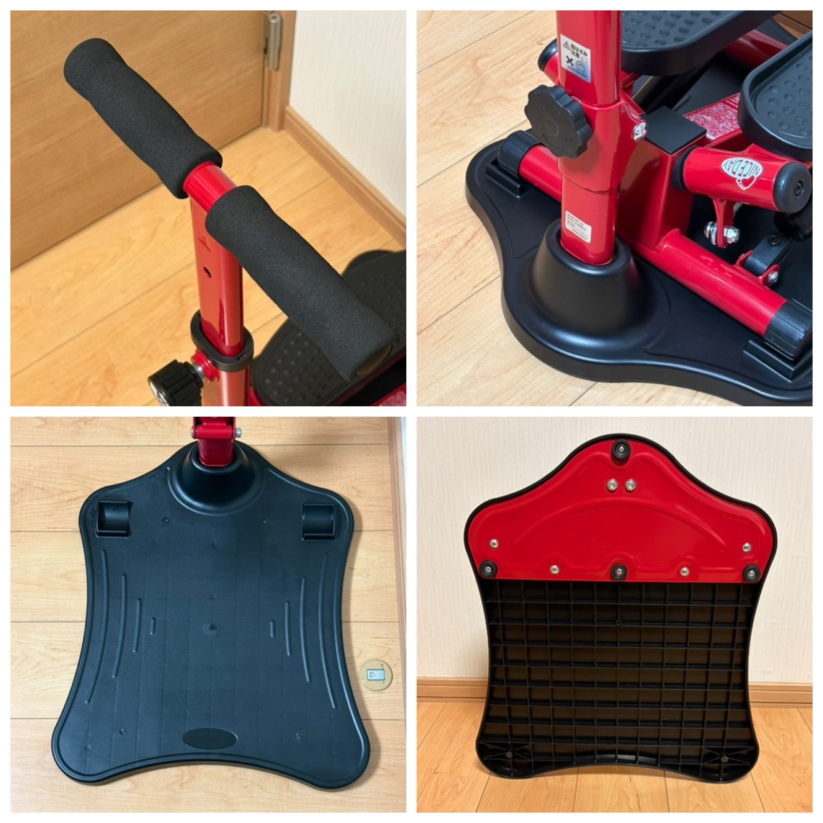 ナイスデイ NICE DAY 健康ステッパー 専用ハンドル・マット付 レッド